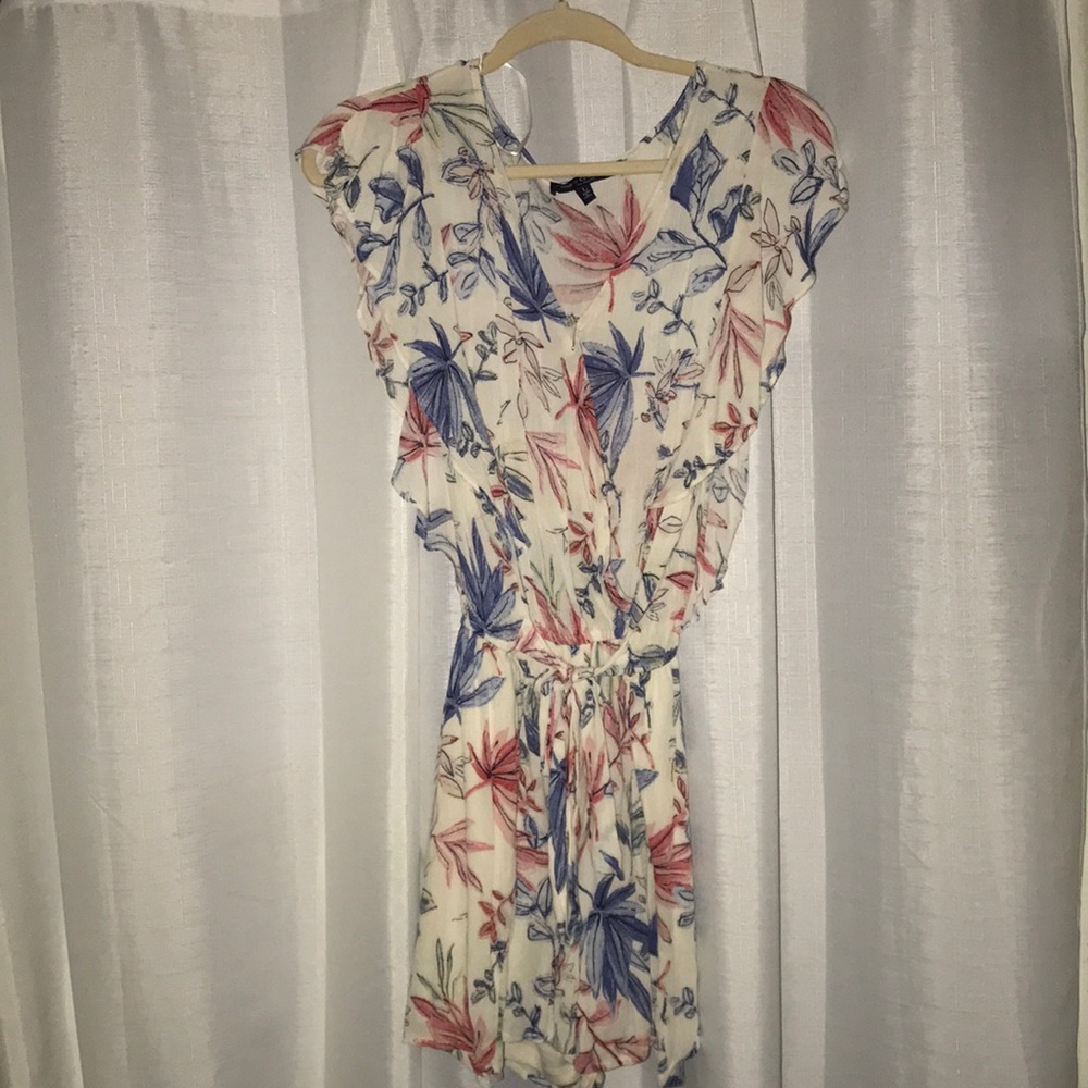 White, floral romper
